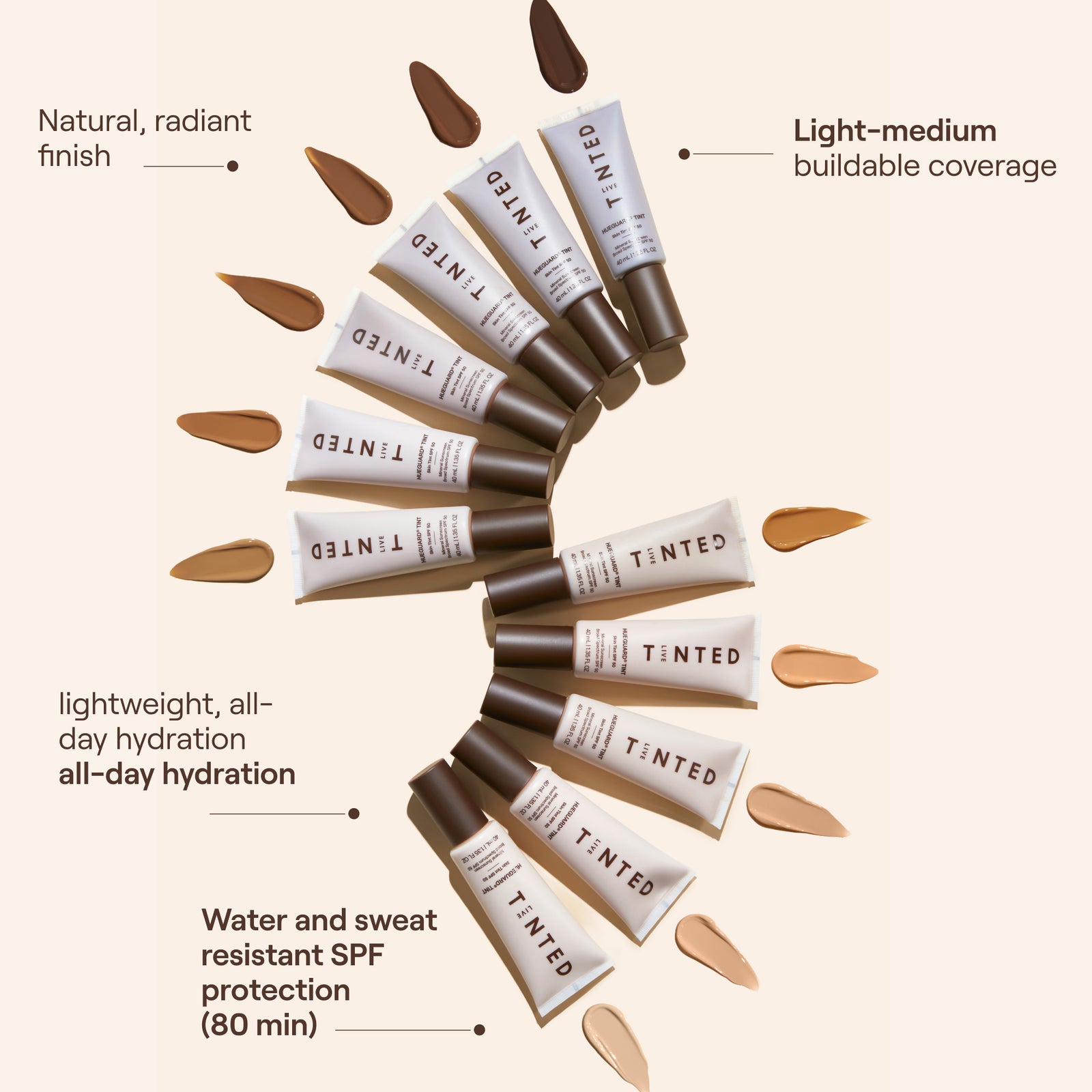 Hueguard® Skin Tint SPF 50 Mineral Sunscreen Broad Spectrum